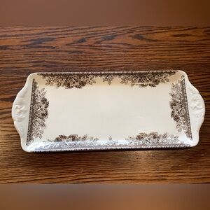 Johnson Brothers The Friendly Village Serving Platter in Cream and Brown